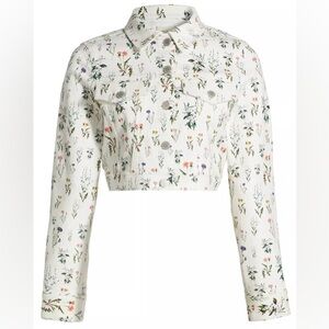 Alice & Olivia Georgia Floral Denim Jacket, Small